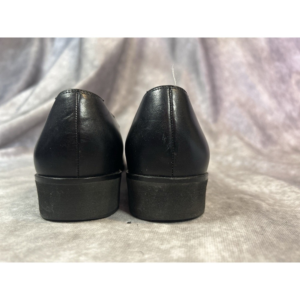 Salvatore Ferragamo Boutique Black Leather Loafers Women's 7 AA Italy - Picture 3 of 5